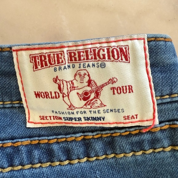 NWT True Religion Women's Blue Skinny Jeans size 34 - Picture 6 of 15